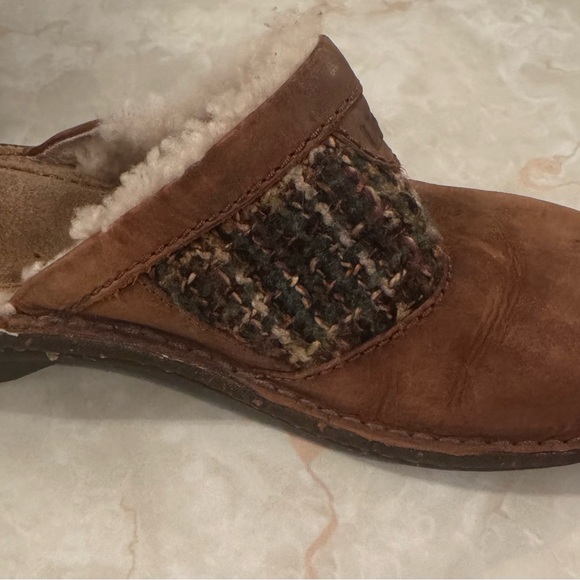 UGG Australia Leather Mules w/ Wool details and Genuine Sheepskin lining! EUC - Picture 8 of 10